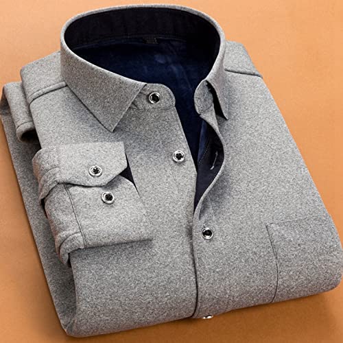 Winter-Thermohemden Für Herren - Modische Herren-Fleeceverdickung Winterhemden Warme Lange Ärmel Hellgraues Fleece Businesshemden Jacke Bürohemden Weihnachten Neujahrsgeschenke,Hellgrau,S Winter-Thermohemden Für Herren - Modische Herren-Fleeceverdickung Winterhemden Warme Lange Ärmel Hellgraues Fleece Businesshemden Jacke Bürohemden Weihnachten Neujahrsgeschenke,Hellgrau,S von FJIAOXINPONG