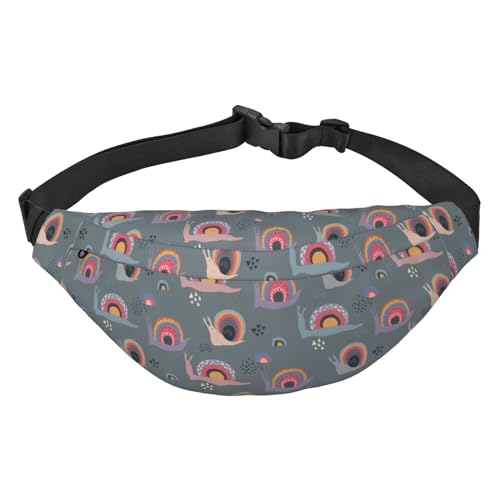 Gürteltasche für Damen und Herren, süße Cartoon-Schnecken, Bunte große Umhängetasche, Hüfttasche für Training, Wandern, Laufen, Reisen Gürteltasche für Damen und Herren, süße Cartoon-Schnecken, Bunte große Umhängetasche, Hüfttasche für Training, Wandern, Laufen, Reisen von FJQWKLF