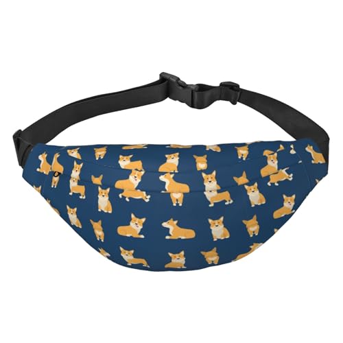 Gürteltasche für Damen und Herren, süßer walisischer Corgi-Hund, große Umhängetasche, Hüfttasche für Training, Wandern, Laufen, Reisen Gürteltasche für Damen und Herren, süßer walisischer Corgi-Hund, große Umhängetasche, Hüfttasche für Training, Wandern, Laufen, Reisen von FJQWKLF