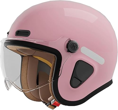 Offener Motorradhelm - Roller-Motorrad-Crash-Jethelm Für Männer Und Frauen Mit Sonnenblende - ECE 22.06 Zugelassene Motorradhelme C,S/(55~56cm) von FKPYVKUJ