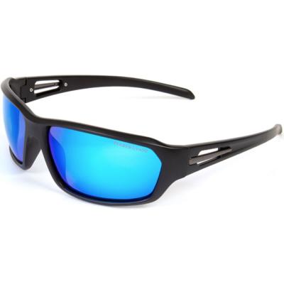 FLADEN Sonnenbrille, polarisiert, matt black frame, metal blue lens von FLADEN