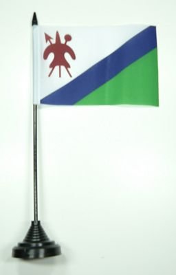 FLAGGENMAE Tischflagge Lesotho Flagge Fahne 10 x 15 cm Tischfahne FLAGGENMAE Tischflagge Lesotho Flagge Fahne 10 x 15 cm Tischfahne von FLAGGENMAE