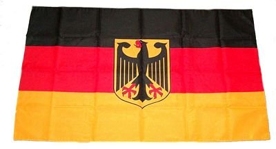 Flagge Fahne Deutschland mit Adler 30 x 45 cm FLAGGENMAE® von FLAGGENMAE
