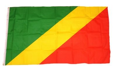 Flagge Fahne Kongo Brazaville 90 x 150 cm FLAGGENMAE® von FLAGGENMAE