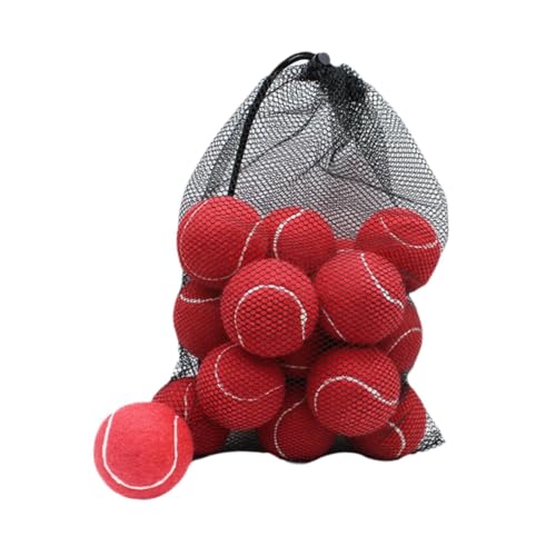 FLCPJGV 18 Stück Tennisbälle, elastische Bälle zum Üben, 2,52 Zoll Durchmesser, Trainingsbälle, verschleißfest, für Sport, Spielen im Freien, Rot FLCPJGV 18 Stück Tennisbälle, elastische Bälle zum Üben, 2,52 Zoll Durchmesser, Trainingsbälle, verschleißfest, für Sport, Spielen im Freien, Rot von FLCPJGV