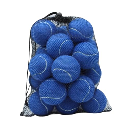 FLCPJGV 20 Stück Tennisbälle, Trainingsbälle, 2,52 Zoll Durchmesser, elastische Übungsbälle, verschleißfest, zum Spielen, Anfänger, Blau von FLCPJGV