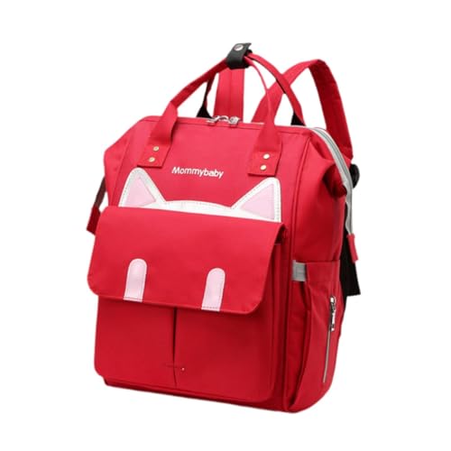 FLCPJGV Baby Windel Tasche Rucksack wasserdichte Reise Baby Tasche für Windel Outdoor Picknick, Rot von FLCPJGV