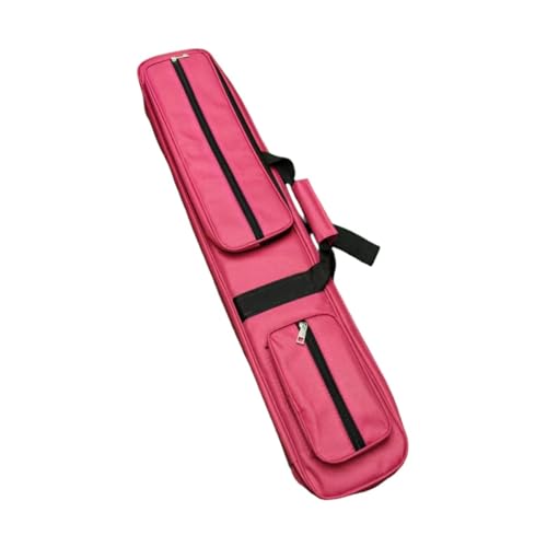 FLCPJGV Billard-Pool-Koffer für Männer und Frauen Oxford-Stoff Billard-Sticks Tragetasche Snooker Cue Aufbewahrungstasche Pool Queue Tasche, Rose Rot von FLCPJGV