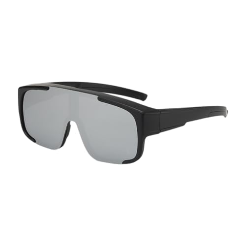 FLCPJGV Fahrradbrille, Hochleistungs Sonnenbrille für Outdoor Aktivitäten, Silber von FLCPJGV