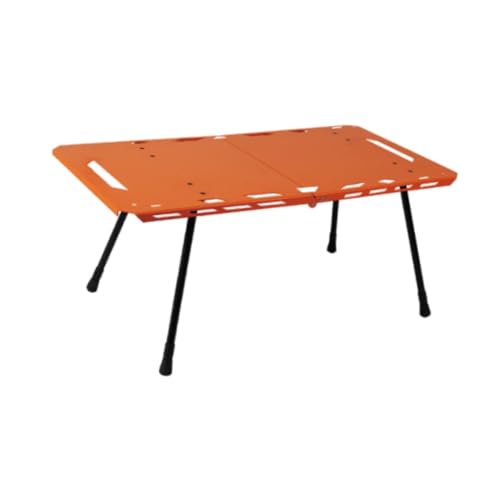 FLCPJGV Klappbarer Gartentisch, Höhenverstellbar, Kompakt Und Leicht, Orange von FLCPJGV