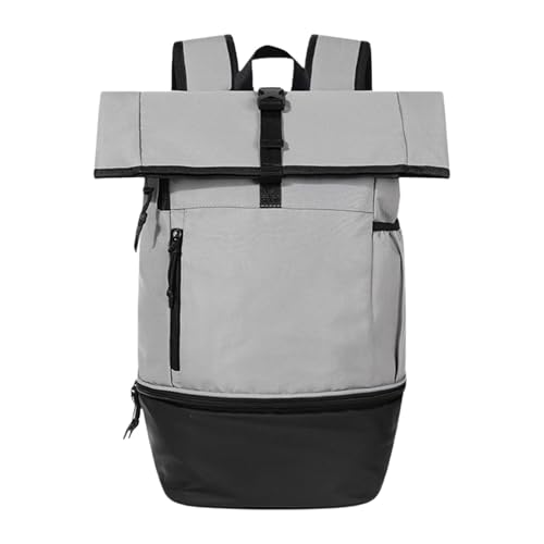 FLCPJGV Outdoor-Gym-Rucksack für Herren, Reisetasche, Fitnesstasche, Reiserucksack mit großer Kapazität für Klettern, Wandern, Sport, Camping, Grau von FLCPJGV