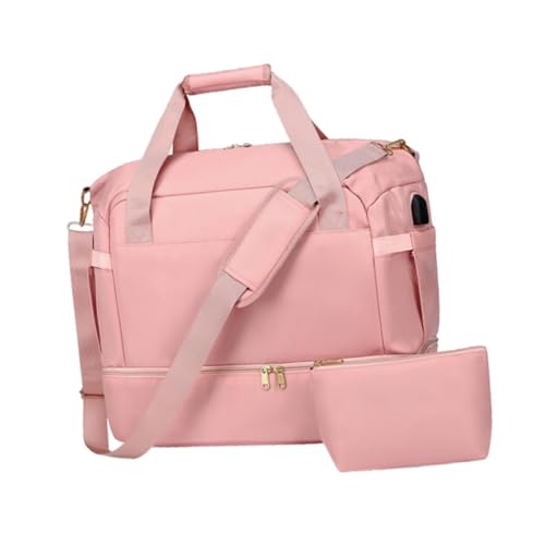 FLCPJGV Reisetasche für Sport Und Freizeit mit Tragegriff Und Nassfach für Outdoor Aktivitäten, Rosa von FLCPJGV