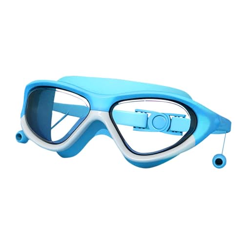 FLCPJGV Schwimmbrille für Kinder, professionelle, tragbare, Wasserabweisende Schwimmbrille für das Freibad, Weiß Blau von FLCPJGV