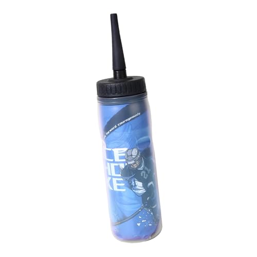 FLCPJGV Sport-Trinkflasche, Wasserbecher, 650 ml, Wasserkocher, leichte Fitnessflasche, Quetschflasche für Fußball, Radfahren, Schwarze Lange Düse von FLCPJGV