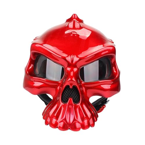 FLCPJGV Totenkopf-Motorradhelm, Mountainbike-Helm, Elektrofahrradhelm, Schutzausrüstung, ROT, XL FLCPJGV Totenkopf-Motorradhelm, Mountainbike-Helm, Elektrofahrradhelm, Schutzausrüstung, ROT, XL von FLCPJGV