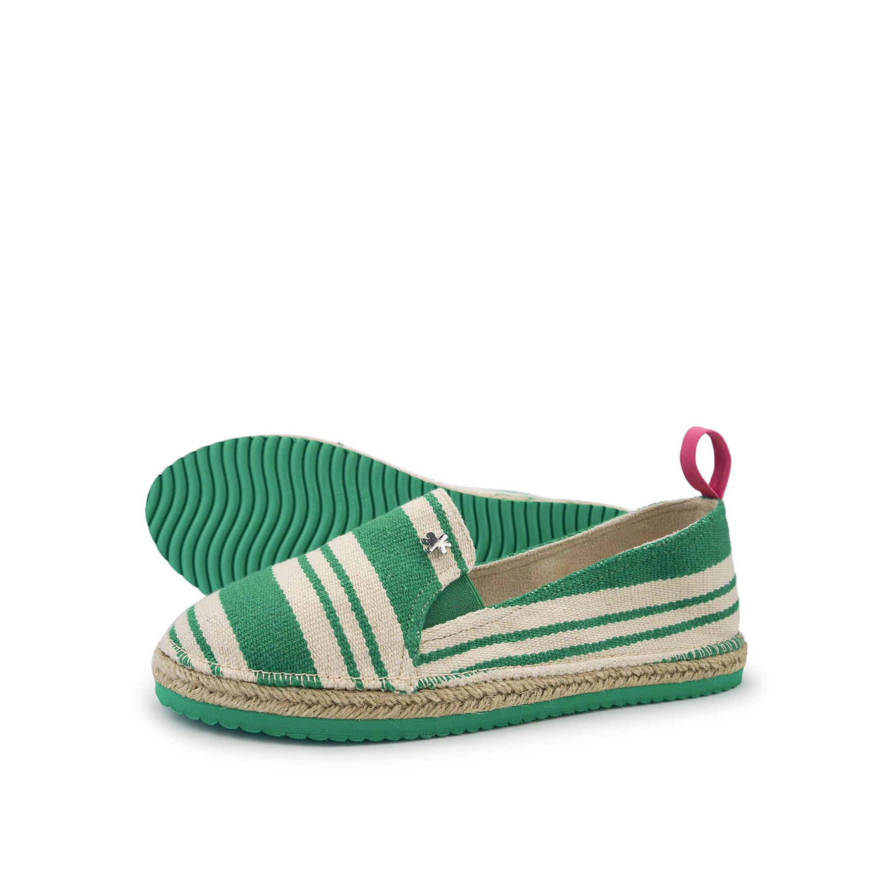 Damen flip*flop espadrille*striped Espadrilles Smaragdgrün von FLIP FLOP