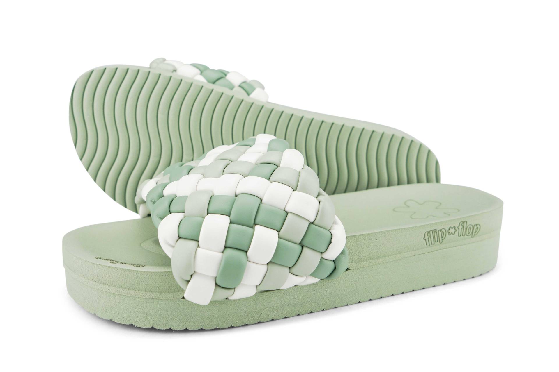 Damen flip*flop weave*hi Slides Matcha Grün von FLIP FLOP