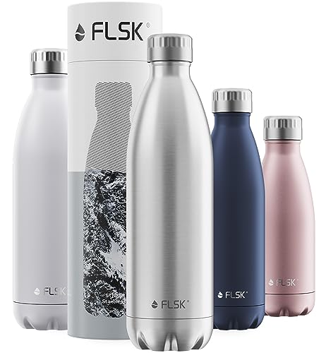 FLSK OLD, alte Trinkflasche, 1000ml, Farbe Stainless von FLSK