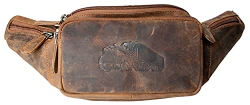Bauchtasche aus echtem Leder mit Truck - Bauchtasche - Nierentasche - Tasche für Trucker Bauchtasche aus echtem Leder mit Truck - Bauchtasche - Nierentasche - Tasche für Trucker von FLW