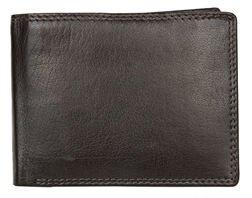 Braun Herren Trifold Portemonnaie aus Echtem Leder ohne Logos Braun Herren Trifold Portemonnaie aus Echtem Leder ohne Logos von FLW