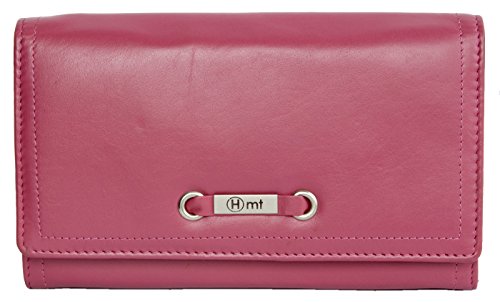 Damen-Geldbörse Rosa aus echtem, angenehm weichem Rindleder HMT Damen-Geldbörse Rosa aus echtem, angenehm weichem Rindleder HMT von FLW
