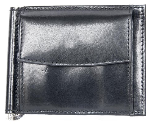 Herren Taschenformat Glänzend Schwarz Leder Geldbörse Herren Taschenformat Glänzend Schwarz Leder Geldbörse von FLW