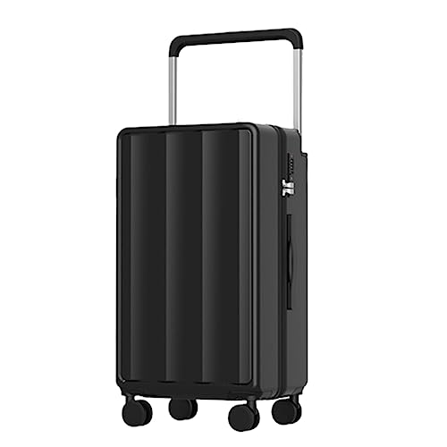 FLYBUG YAOSHER Breiter Trolley-Koffer, 26-Zoll-Koffer mit großem Fassungsvermögen, Passwortgeschützte, langlebige Universalräder, geeignet für Reisen (schwarz 26 Zoll) von FLYBUG