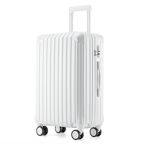 FLYBUG YAOSHER-Gepäck, 24-Zoll-Trolley für Mädchen, robuster und langlebiger Koffer, 26-Zoll-Boarding-Code für männliche Studenten mit großer Kapazität (weiß, 20 Zoll) von FLYBUG