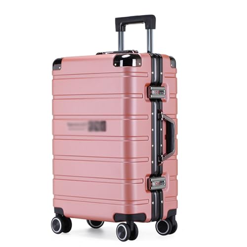 FLYBUG YAOSHER-Koffer, großes Fassungsvermögen, unterteilter Stauraum, geräuschlose Universalräder, flexible Drehung, zum Ausgehen geeignet (Pink 22 Zoll) von FLYBUG