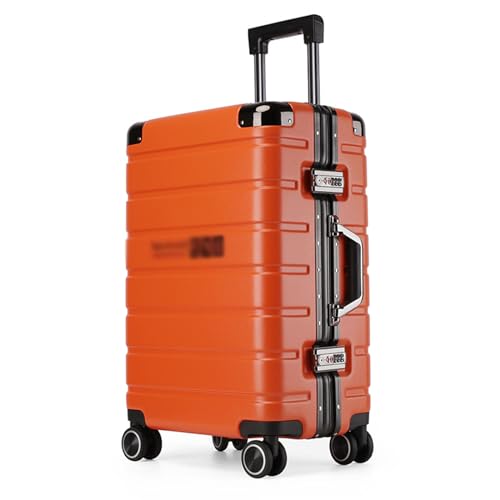 FLYBUG YAOSHER: Der Koffer verfügt über Universalräder, die sich leicht einfahren lassen, und hat ein großes Fassungsvermögen, sodass er sich für Reisen eignet. (Orange 22 Zoll) von FLYBUG