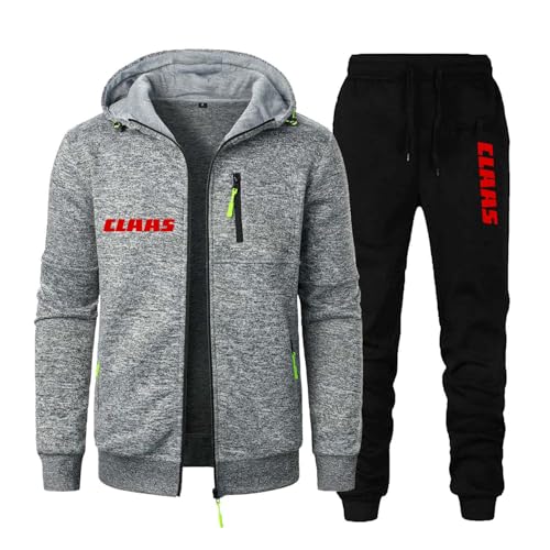 FLYCHI Herren Jogginganzug Trainingsanzug Sportanzug CL_AAS Kapuzenjacke Mit Reißverschluss Kapuze + Jogginghose 2-Teilig Set Sweatshirt Fitnessanzug Hausanzug,S, 05 von FLYCHI