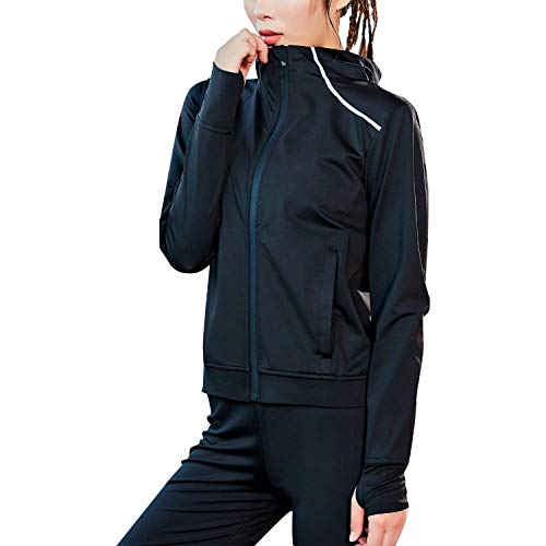 FLYGAGA Damen Schweiss Anzug Sauna Anzug Sauna Suit Schwitzanzug Trainingsanzug Fitnessanzug PVC Fitness Gewichtsverlust von FLYGAGA