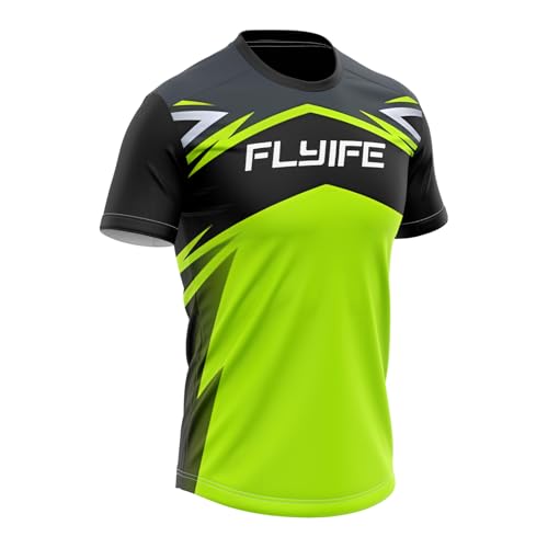 MTB Shirt Herren,MTB Trikot,T-Shirt,Herren Kurzarm MountainbikeShirt,Fahhradtrikot MTB Rennrad Trikot,Motocross-Jersey Kurzarm,Geeignet Zum Laufen/Radfahren/Wandern Und Anderen Sportarten (P1,XXL) von FLYIFE