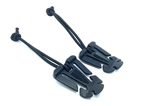 2 Military MOLLE Stil Gurtband Dominator elastischer Kordel Aufhängen Schnalle Clip schwarz von FMA