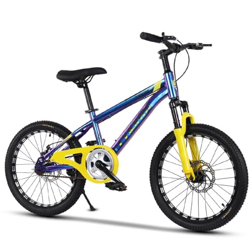 24 Zoll Scheibenbremsen Vorne und Hinten Mit Stoßdämpfung für Mountainbikes Höhenverstellbare Fahrräder und Verdickte Reifen Eignen Sich für Den Weg Zur Schule und Arbeit C,22 inches von FMBLDM