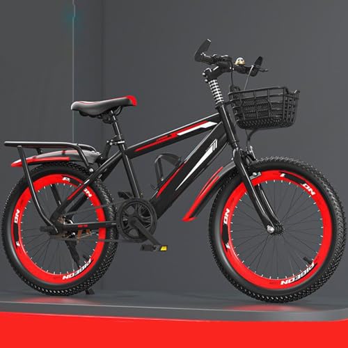 FMBLDM 22-Zoll Mountainbike für Kinder Singlespeed Fahrradkorb oder Scheinwerfer Carbonstahlrahmen Pendlerreise B,20 inches von FMBLDM