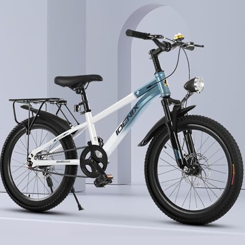 Mountainbike 22 Zoll Kinderfahrrad Mit Integrierten Rädern Stoßdämpfende Vordergabel Doppelscheibenbremsen Geeignet für Eine Körpergröße Von 115–168 cm A,20 inches von FMBLDM