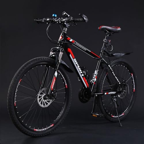 Mountainbike 26 24 Zoll 30 27 Gang Stoßdämpfung Scheibenbremse Geschwindigkeitsänderung Geeignet für Erwachsene Jugendliche Jungen und Mädchen C,24-inch 27-Speed von FMBLDM