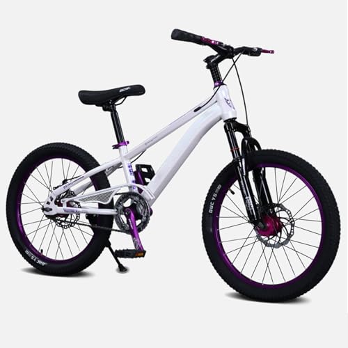 Mountainbike Kinderfahrrad 24 Zoll 22 Zoll Kohlenstoffstahl Vorne und Hinten Mechanische Scheibenbremsen Citybike Geeignet für 120-180cm D,24 inches von FMBLDM