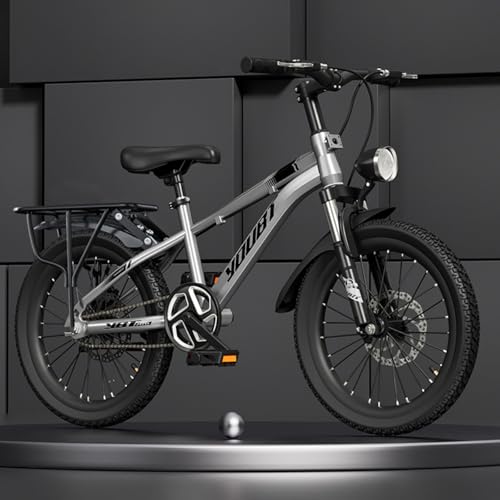 Mountainbike für Kinder 24 Zoll Singlespeed Mit Gepäckträger für Jungen und Mädchen Mit Doppelter Stoßdämpfung B1,20 inches von FMBLDM