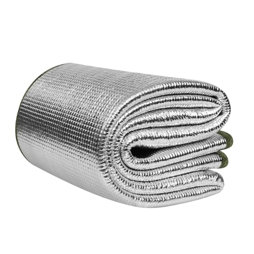 200x200 cm Alu Isomatte Schaummatten Isoliermatte Isolierdecke Faltbare Zeltmatte Bodenmatte Thermomatte Schlafmatte für Camping Matte mit Aufbewahrungstasche, 9 mm dick(0.9 x 2m) von FMLCLSTJM