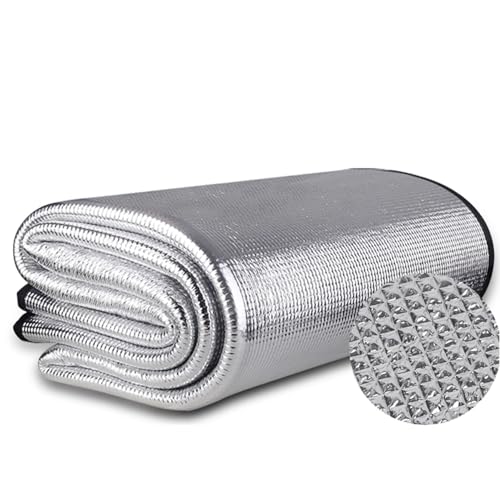 200x200 cm Alu Isomatte Schaummatten Schlafmatte für Camping Isoliermatte Isolierdecke Faltbare Zeltmatte Bodenmatte Thermomatte Thermodecke Matte aus Aluminiumfolie, mit Aufbewahrungstasche(0.9m x 2m von FMLCLSTJM