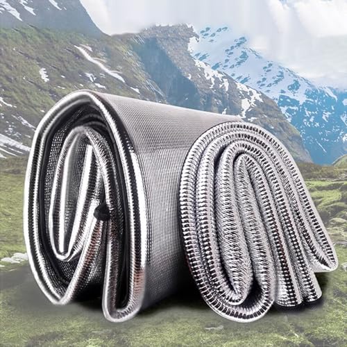 Alu Isomatte Schaummatten, Isomatte Schaummatten Wärmeisolierend Isolierdecke Ultraleicht Bodenmatte Faltbare Zeltmatte Schlafmatte Thermomatte kompakt leich für Camping Yoga Sport(0.9 x 2m) von FMLCLSTJM