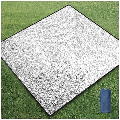 Alu Isomatte Schaummatten Isoliermatte Isolierdecke Faltbare Zeltmatte Bodenmatte Thermomatte Schlafmatte für Camping Matte aus Aluminiumfolie(1.8 x 2m) von FMLCLSTJM