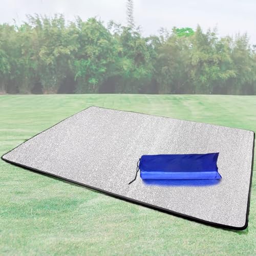 Isoliermatte aus Aluminiumfolie Isoliermatte Isolierdecke Faltbare Zeltmatte Bodenmatte Thermomatte Schlafmatte für Camping Matte aus Aluminiumfolie(1.5 x 2m) von FMLCLSTJM