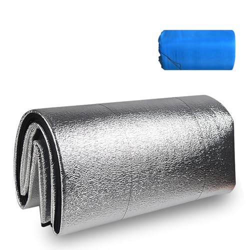 Isoliermatte aus Aluminiumfolie Schaummatten Schlafmatte für Camping Isoliermatte Isolierdecke Faltbare Zeltmatte Bodenmatte Thermomatte Matte aus Aluminiumfolie für Camping Yoga Sport(3 x 2m) von FMLCLSTJM