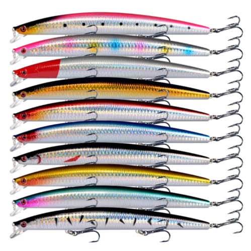 FNAPE Angelköder 10er Set, 18.5CM 23G Kunstköder Raubfisch Raubfischköder Oberflächenköder Swimbait Wobbler Köder Rotierender Schwimmköder Süßwasser Salzwasser Barsch Forelle Hecht Zander FNAPE Angelköder 10er Set, 18.5CM 23G Kunstköder Raubfisch Raubfischköder Oberflächenköder Swimbait Wobbler Köder Rotierender Schwimmköder Süßwasser Salzwasser Barsch Forelle Hecht Zander von FNAPE
