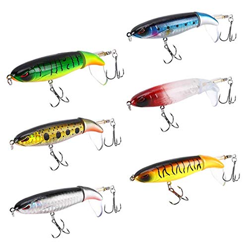 Bleistift Popper 6 Stück Kunstköder Angelköder Wobbler Set, Wobbler Kunstköder Angelköder Set AngelKöder Whopper Plopper Kunstköder mit Schwimmendem Bleistift Popper 6 Stück Kunstköder Angelköder Wobbler Set, Wobbler Kunstköder Angelköder Set AngelKöder Whopper Plopper Kunstköder mit Schwimmendem von FNAPE