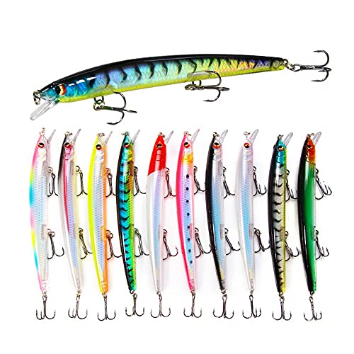 FNAPE Angelköder 10er Set, 13CM 15G Kunstköder Raubfisch Raubfischköder Oberflächenköder Swimbait Wobbler Köder Rotierender Schwimmköder Süßwasser Salzwasser Barsch Forelle Hecht Zander FNAPE Angelköder 10er Set, 13CM 15G Kunstköder Raubfisch Raubfischköder Oberflächenköder Swimbait Wobbler Köder Rotierender Schwimmköder Süßwasser Salzwasser Barsch Forelle Hecht Zander von Liakai