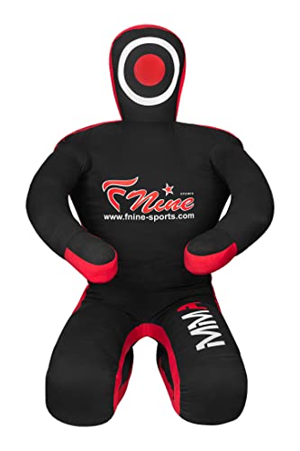 MMA Judo-Boxsack, unbefüllt, Sitzposition, Hände auf der Vorderseite, Grappling-Dummy, Schwarz; Leinen, 177,80 cm von FNine